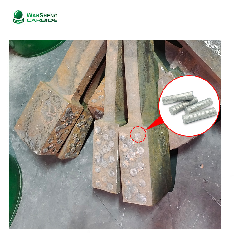 Titanium carbide high manganese steel steel carbide round rod wear resistant material